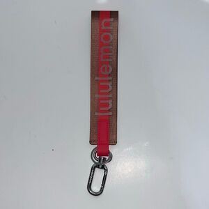 Lululemon Women's Brown Dessert Red Carabiner Clip Never Lost Key Chain One Size
